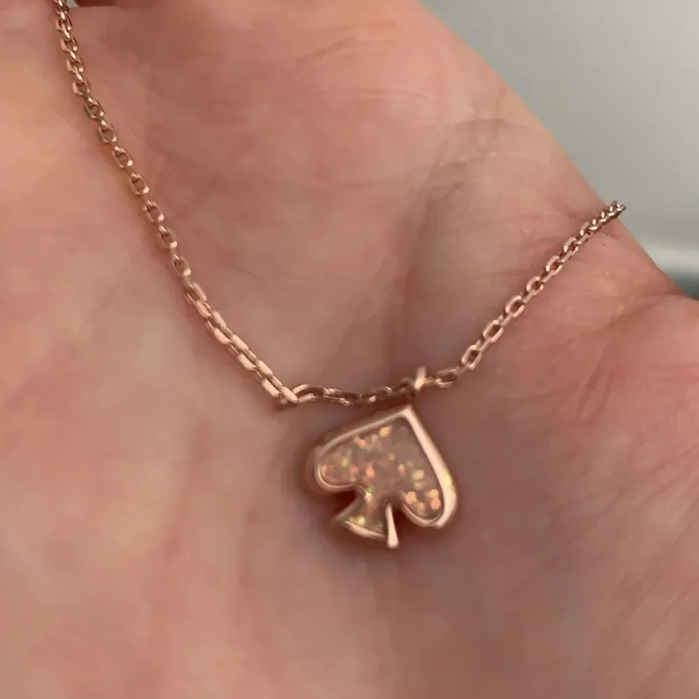 NWT Kate Spade Everyday Spade Necklace Pink/Gold D